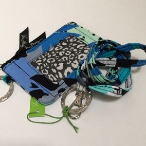 Vera Bradley ZIP ID LANYARD SET